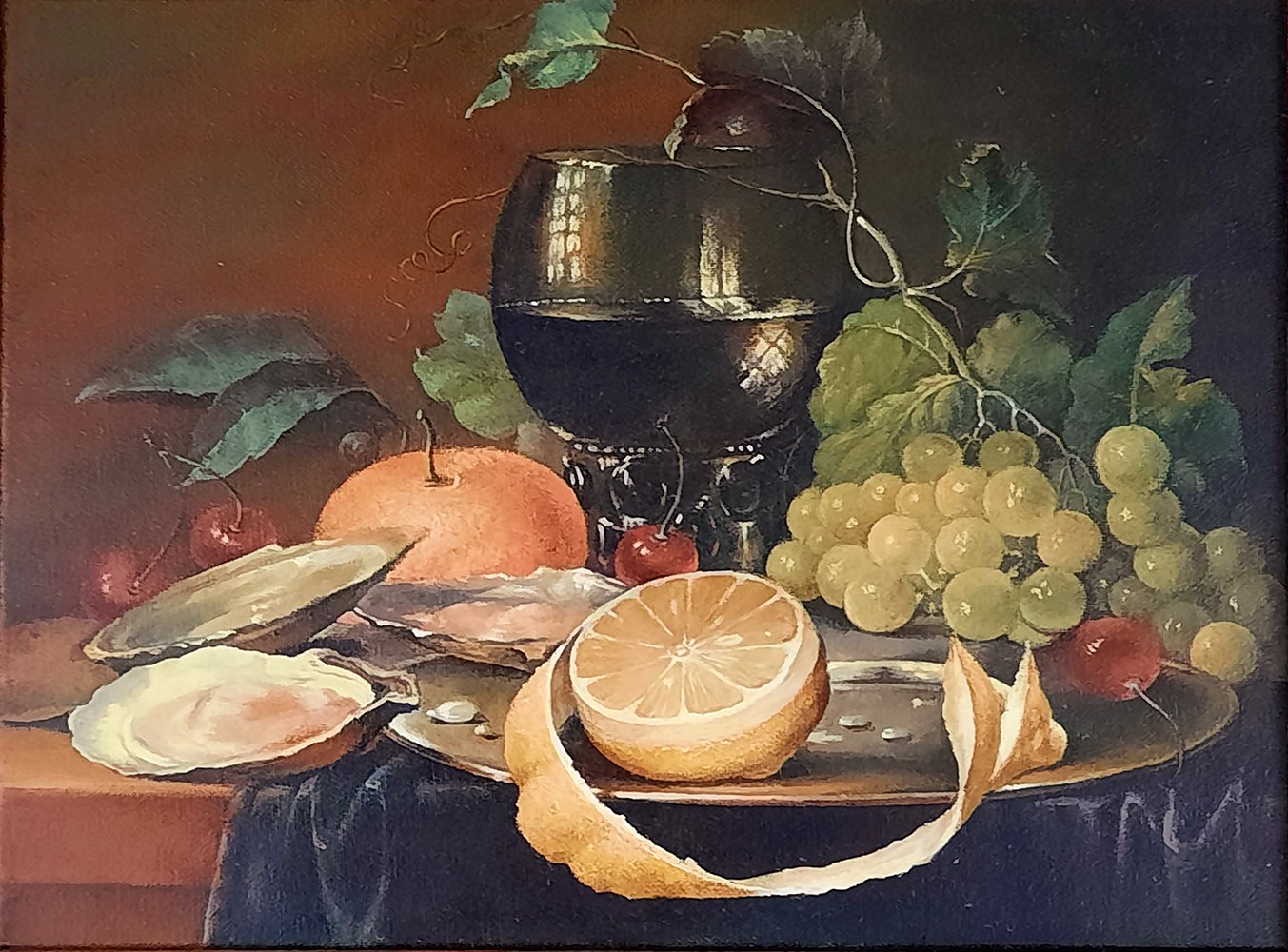 Stillleben mit Römer und Austern