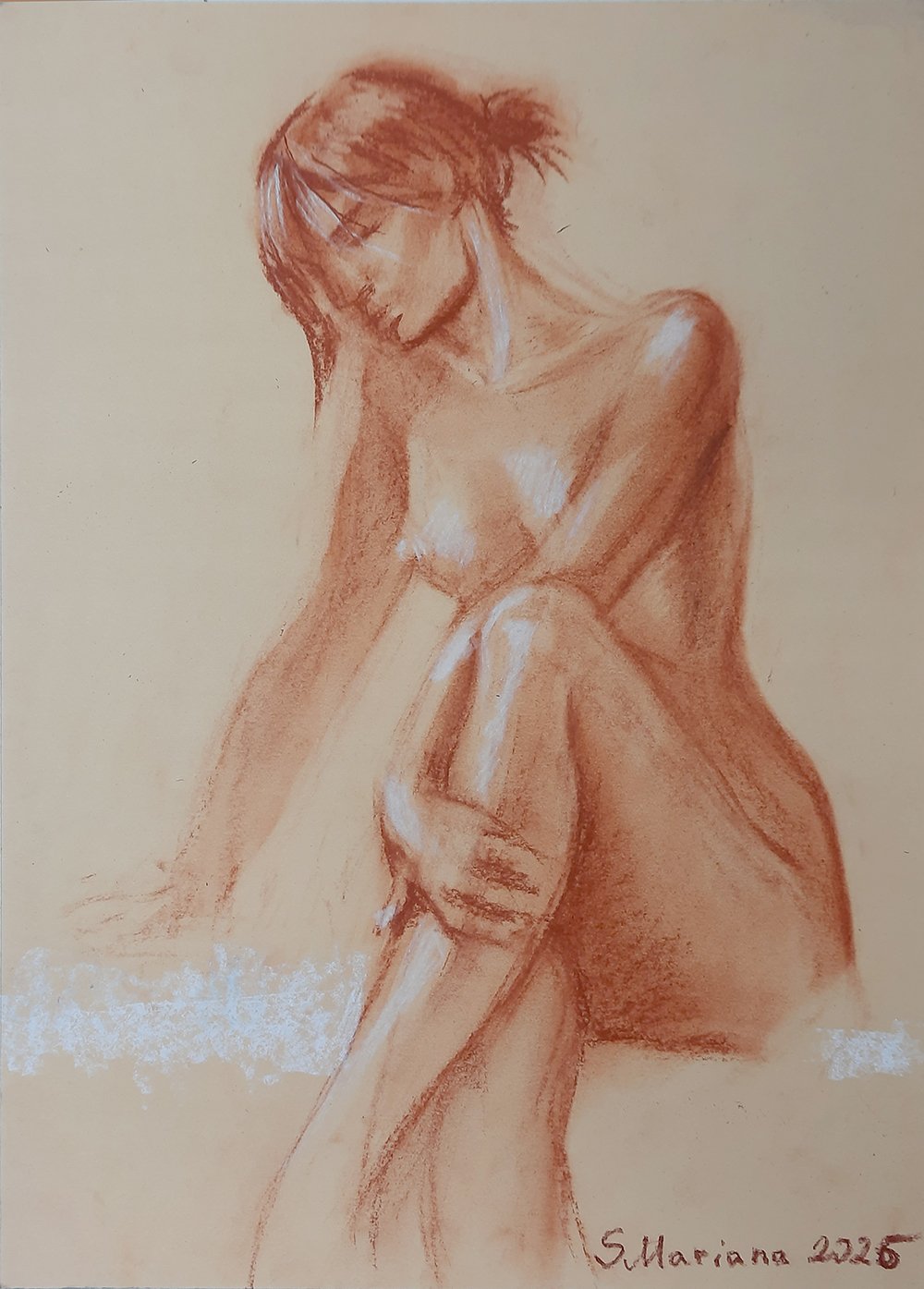 Sitzende in Sanguine